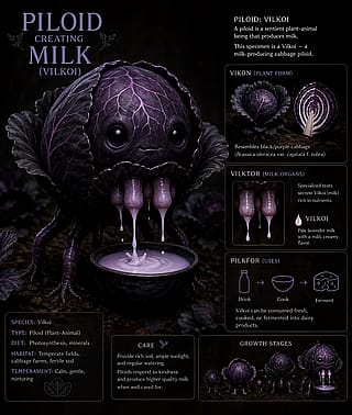 Piloid creating milk'