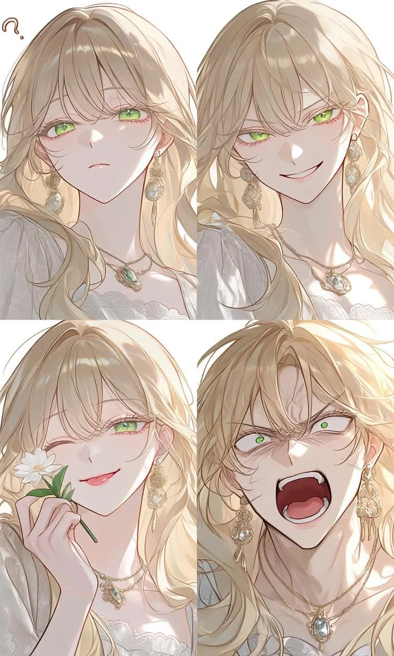 Working on a VTuber concept with AI, finally getting closer to consistent expressions picture 1 of 2