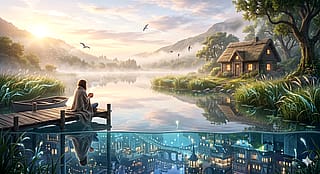 The Quiet Reflection Below'