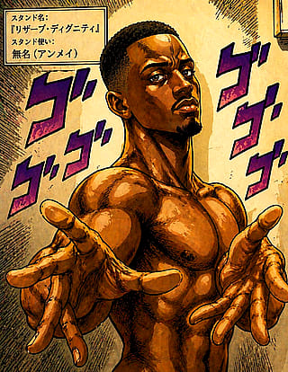 Me as a Jojo bizarre adventure character'