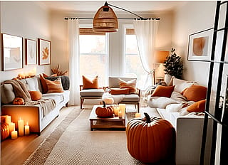 Living room for pumpkin lover'