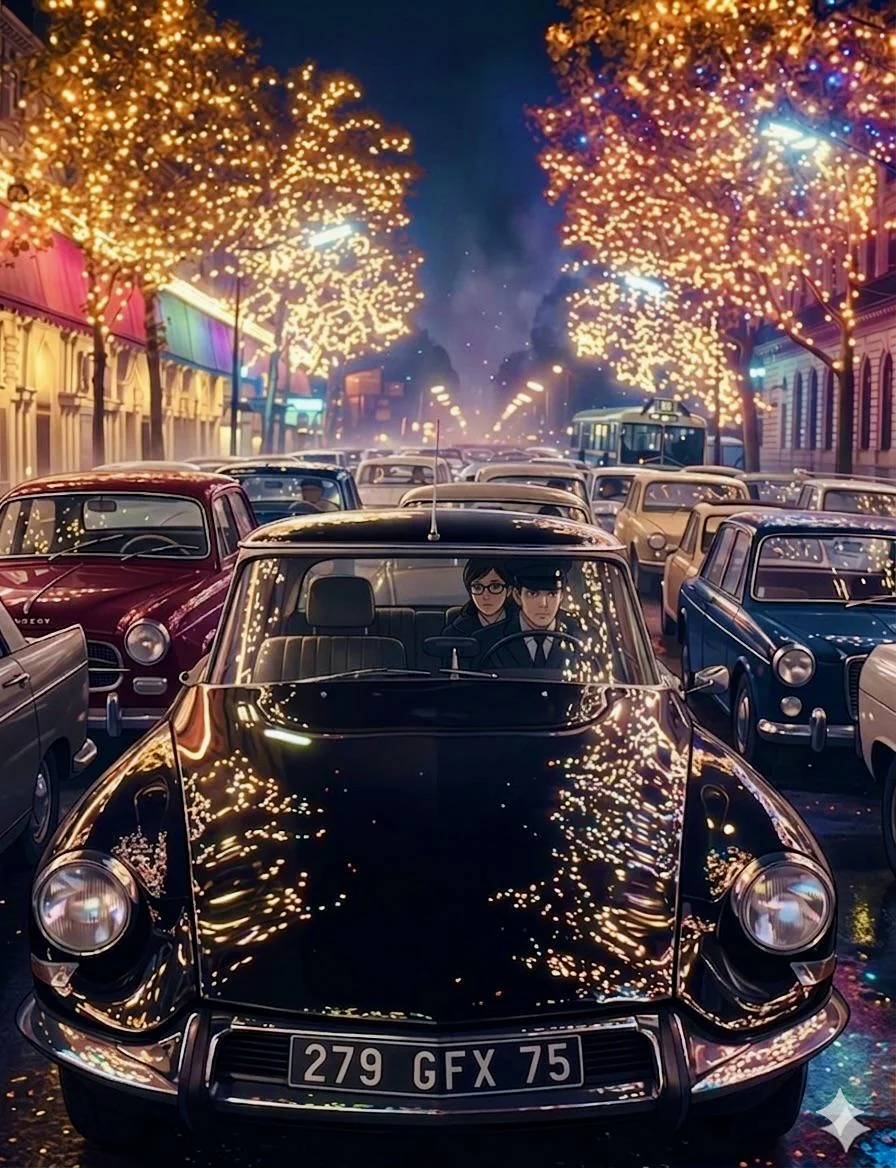 Headed home after work on Paris streets crowded with parked cars picture 1 of 1