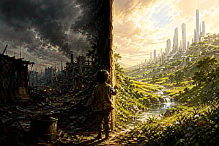 I asked chat gpt to portray indomitable human spirit but it created somthing beautiful'