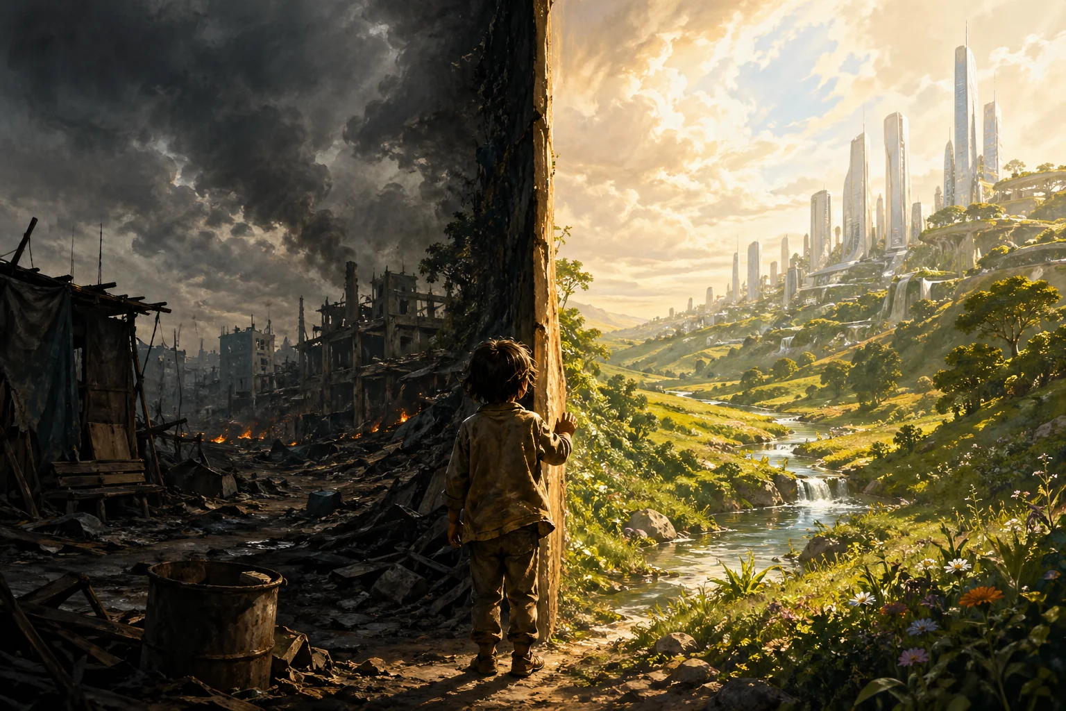 I asked chat gpt to portray indomitable human spirit but it created somthing beautiful picture 1 of 1