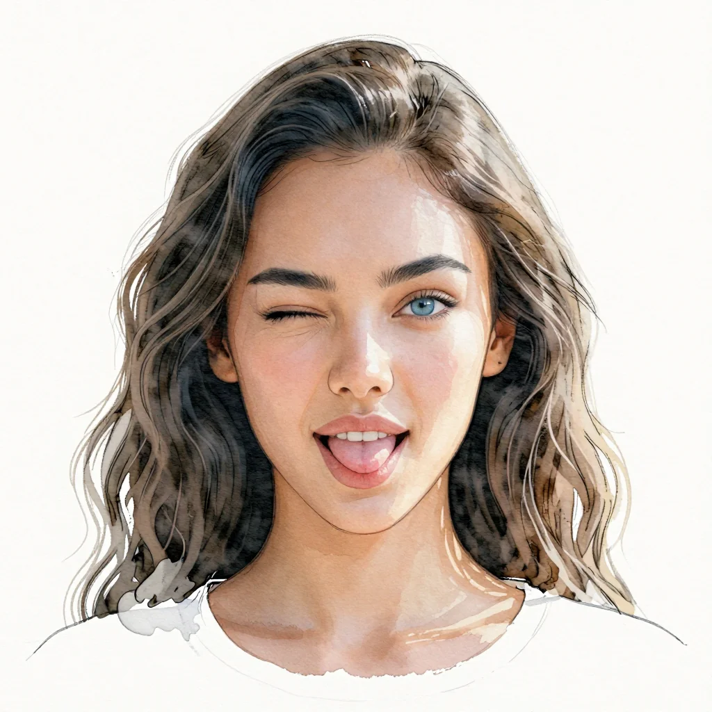 Today I turn Lia's into water color | AI generated picture 3 of 4