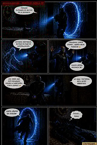 Something broke into reality. First page of my sci-fi comic.'