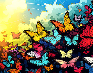 Butterfly Collage'