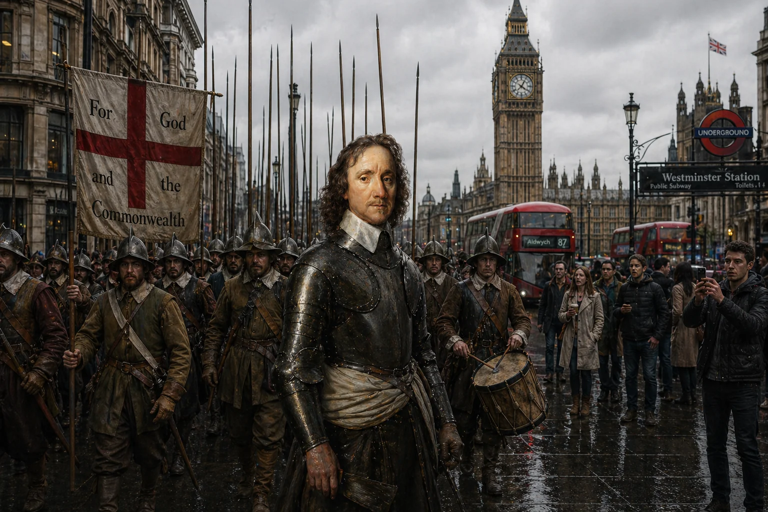 Cromwell marches London picture 1 of 1