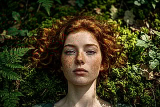 The way her hair is on the ground was somewhat interesting'