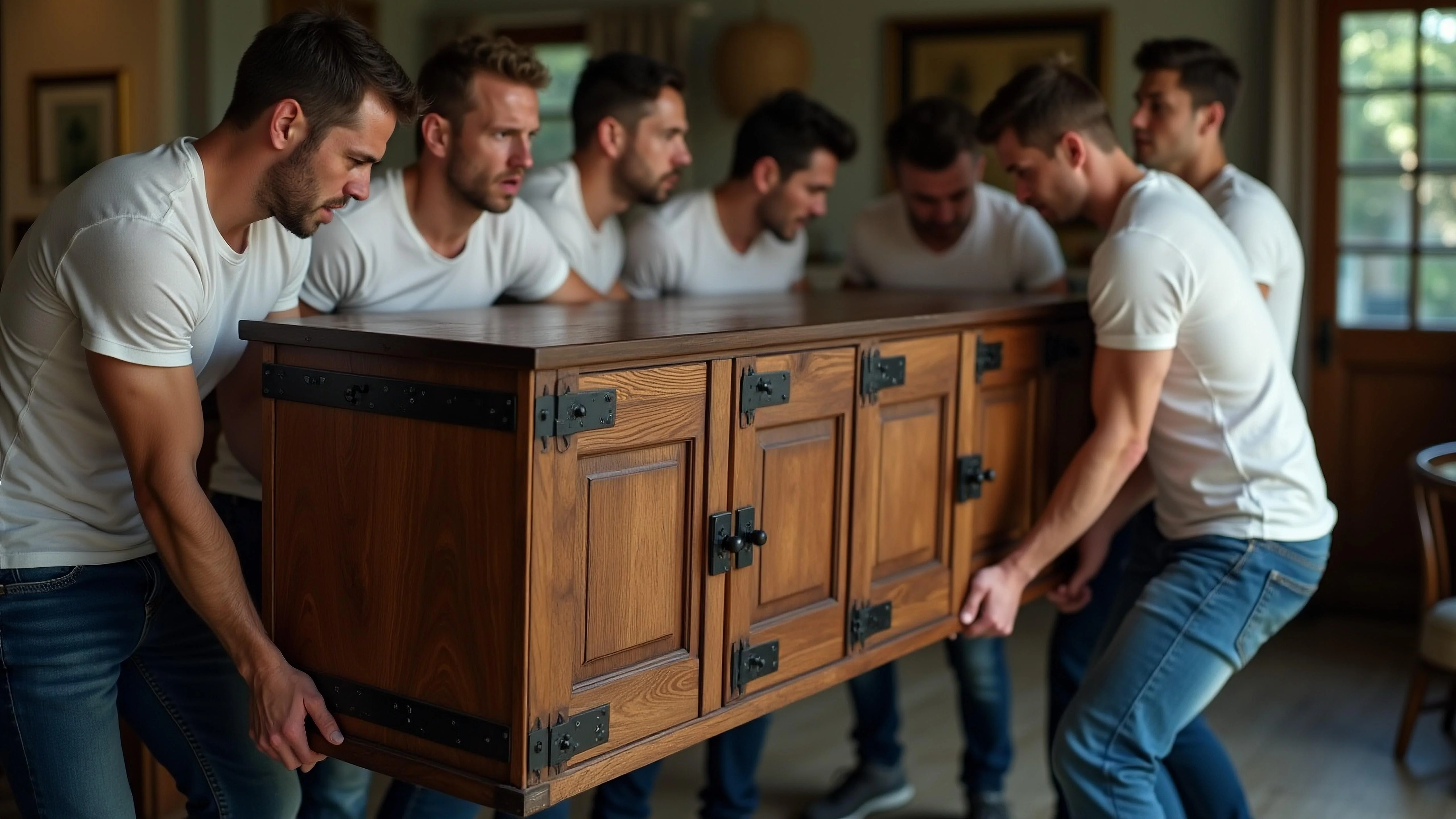 That moment when you have to move the massive steelwood sideboard picture 1 of 1