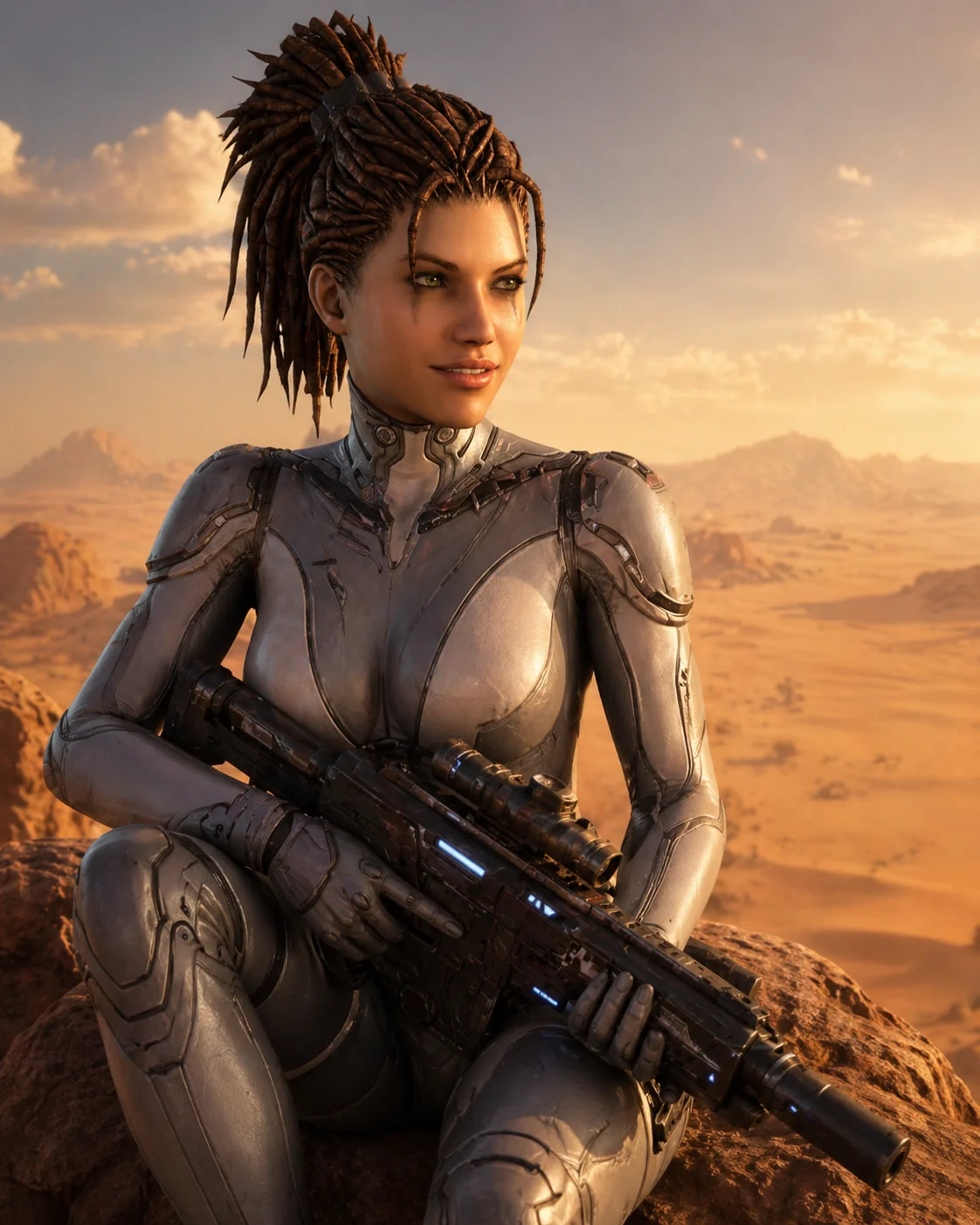 Fanart of Sarah Kerrigan from StarCraft (with her appearance from Heart of the Swarm after being deinfested) picture 1 of 1