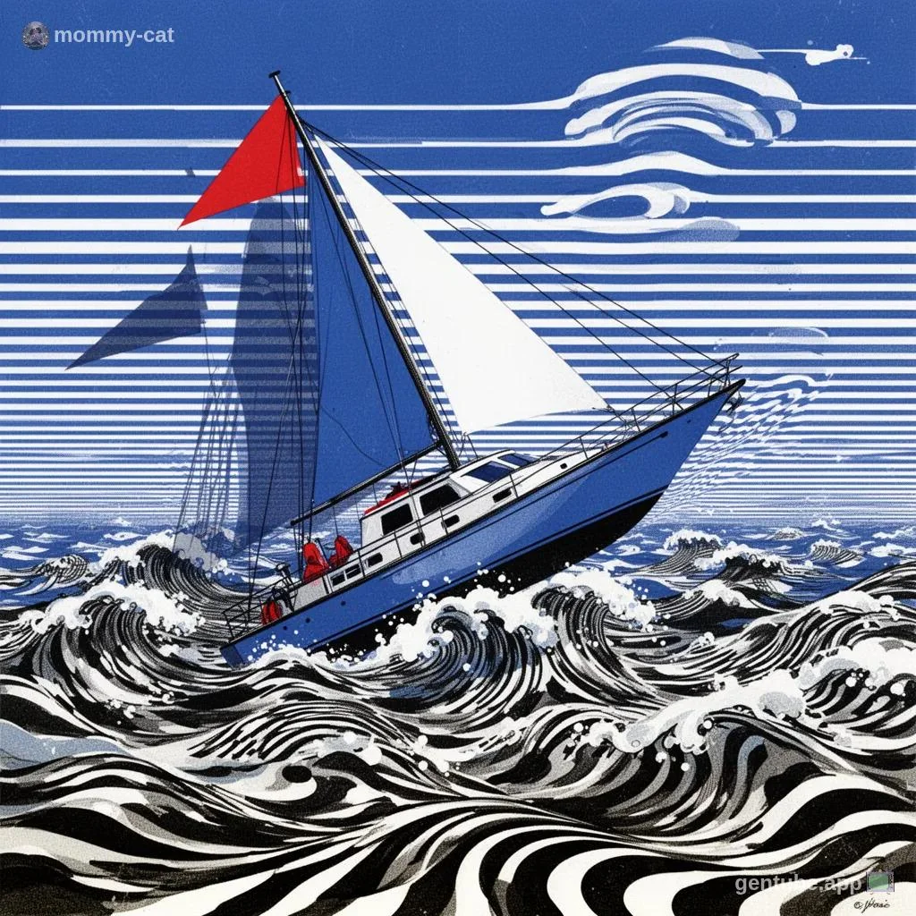 A gorgeous collision of Op Art rhythm and maritime modernism. How would you remix this seascape? picture 1 of 1