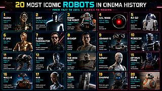 "20 Most Iconic Robots in Cinema History"'