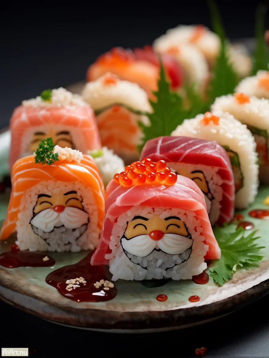 Santa Sushi - Which one do you prefer? picture 1 of 2