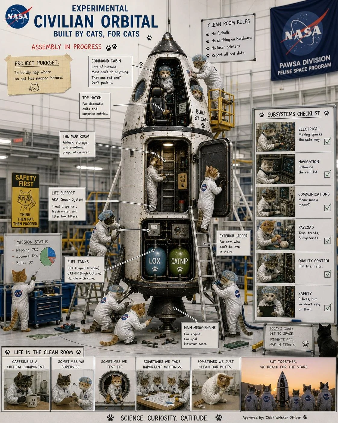 Cause cats in a rocket is cool. I’m having fun making prompts for cutaways. picture 2 of 2