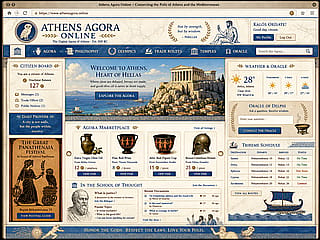 Ancient Greece, 500 BC — if Athens had a homepage'