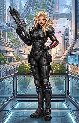 Woman in N7 armor 2'