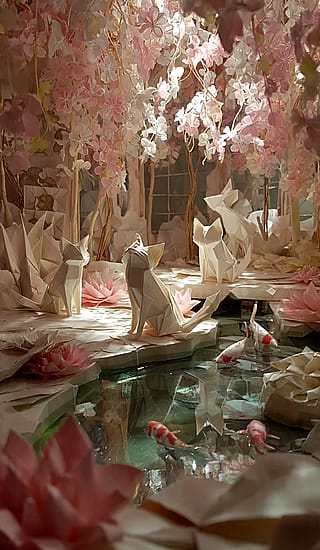 My origami sakura world'
