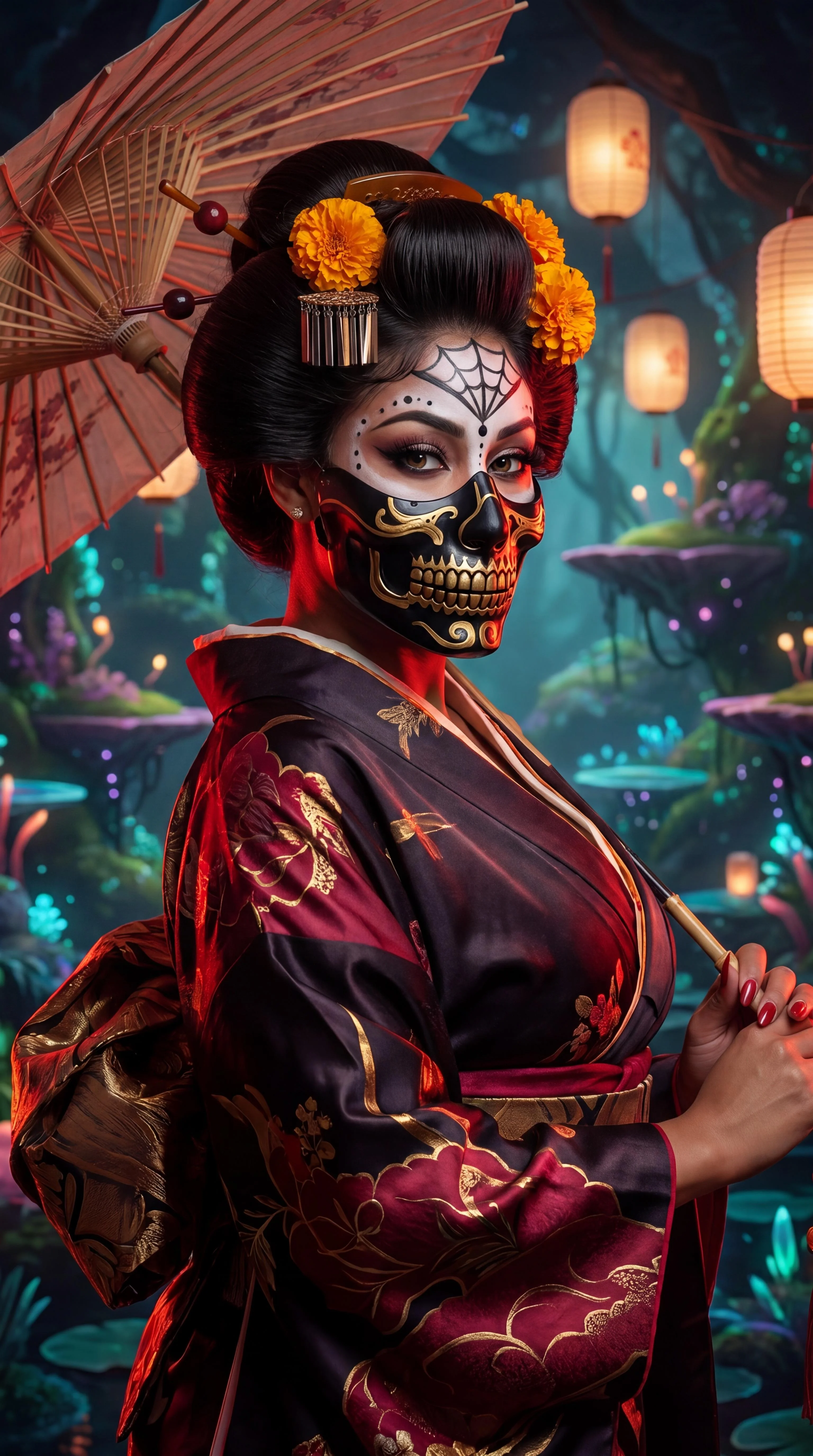 Los Muerte Menpō Geisha Editorial picture 1 of 5