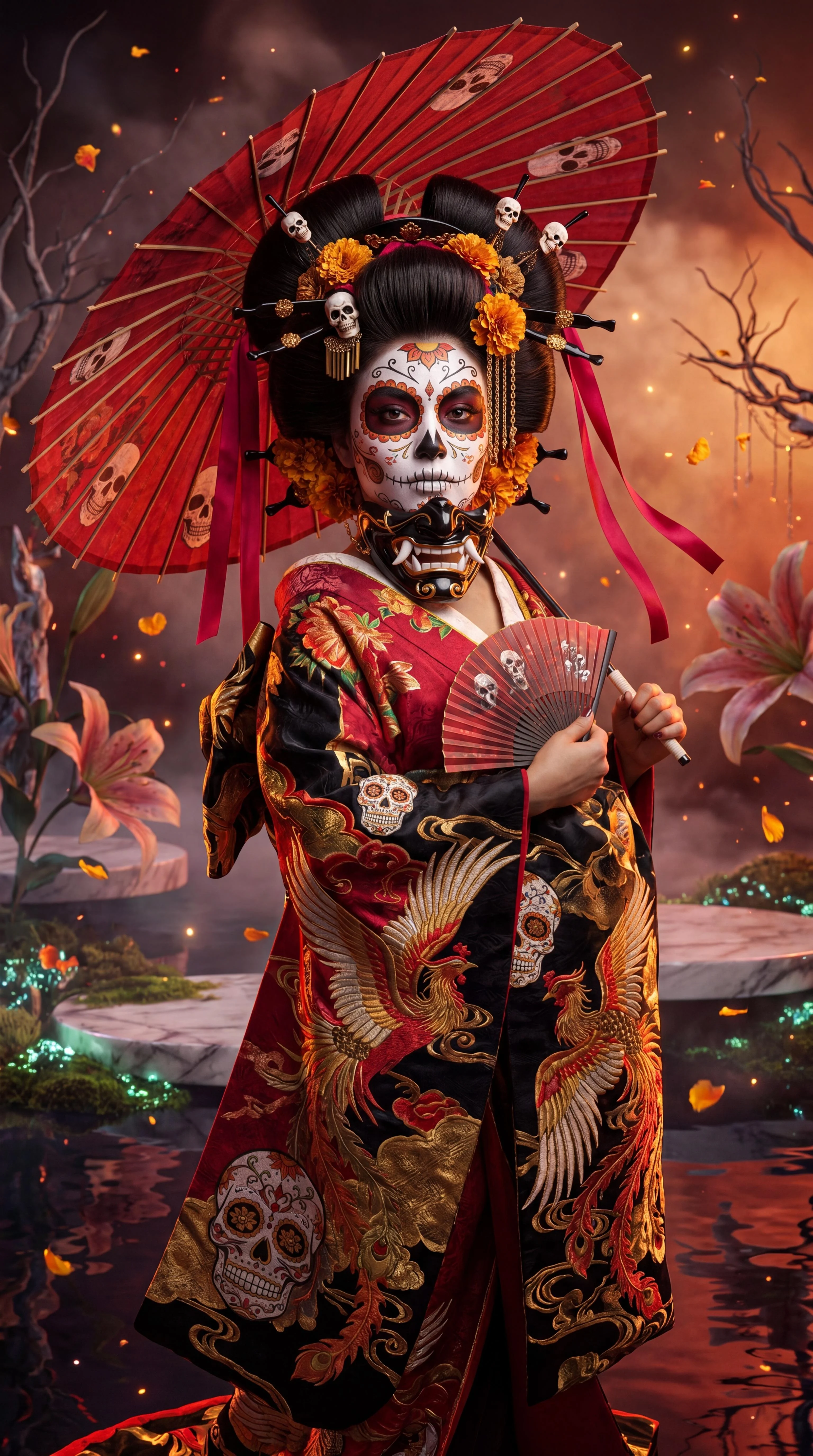 Los Muerte Menpō Geisha Editorial picture 3 of 5