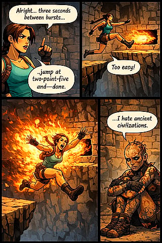 Lara Croft short funny comic'
