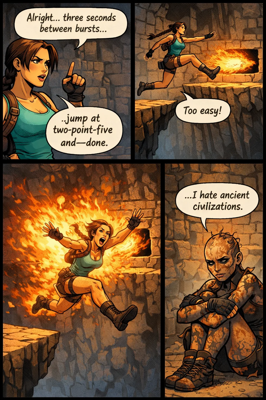 Lara Croft short funny comic picture 1 of 4