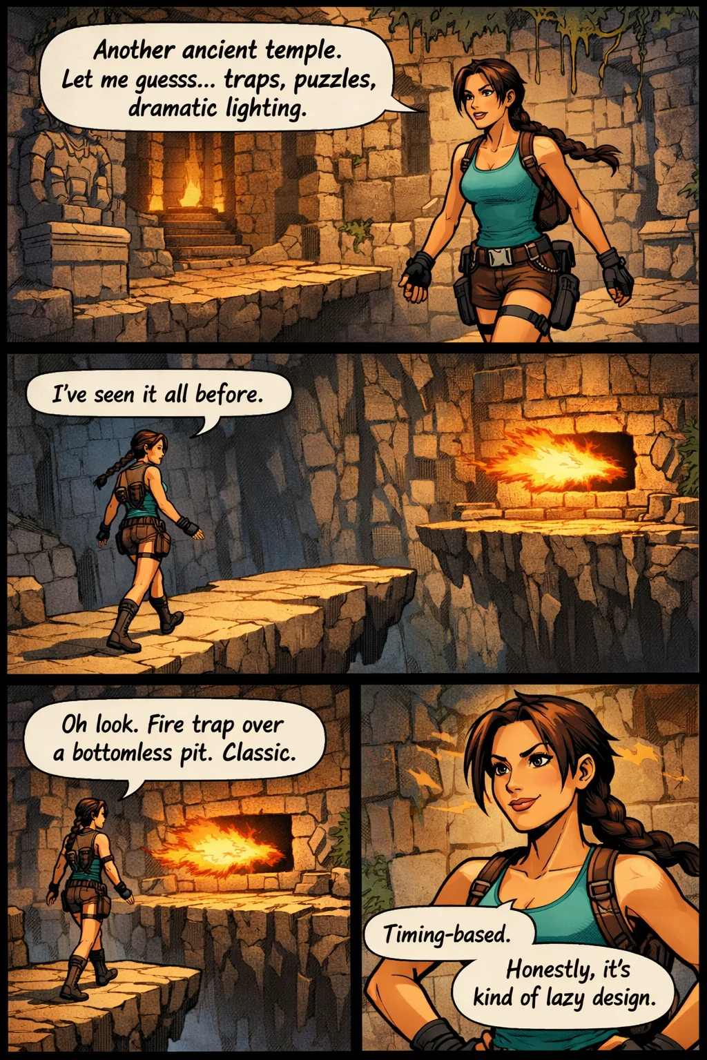 Lara Croft short funny comic picture 3 of 4