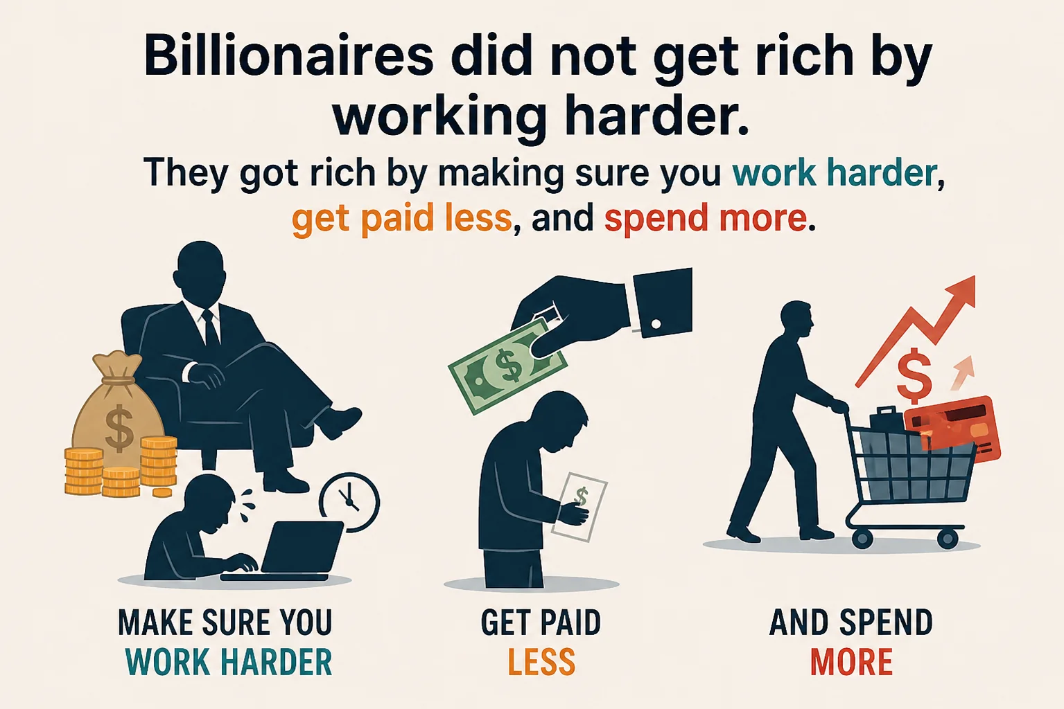 Billionaires don't get richer by working harder picture 1 of 1