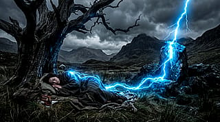 Conceived by a lightning bolt'