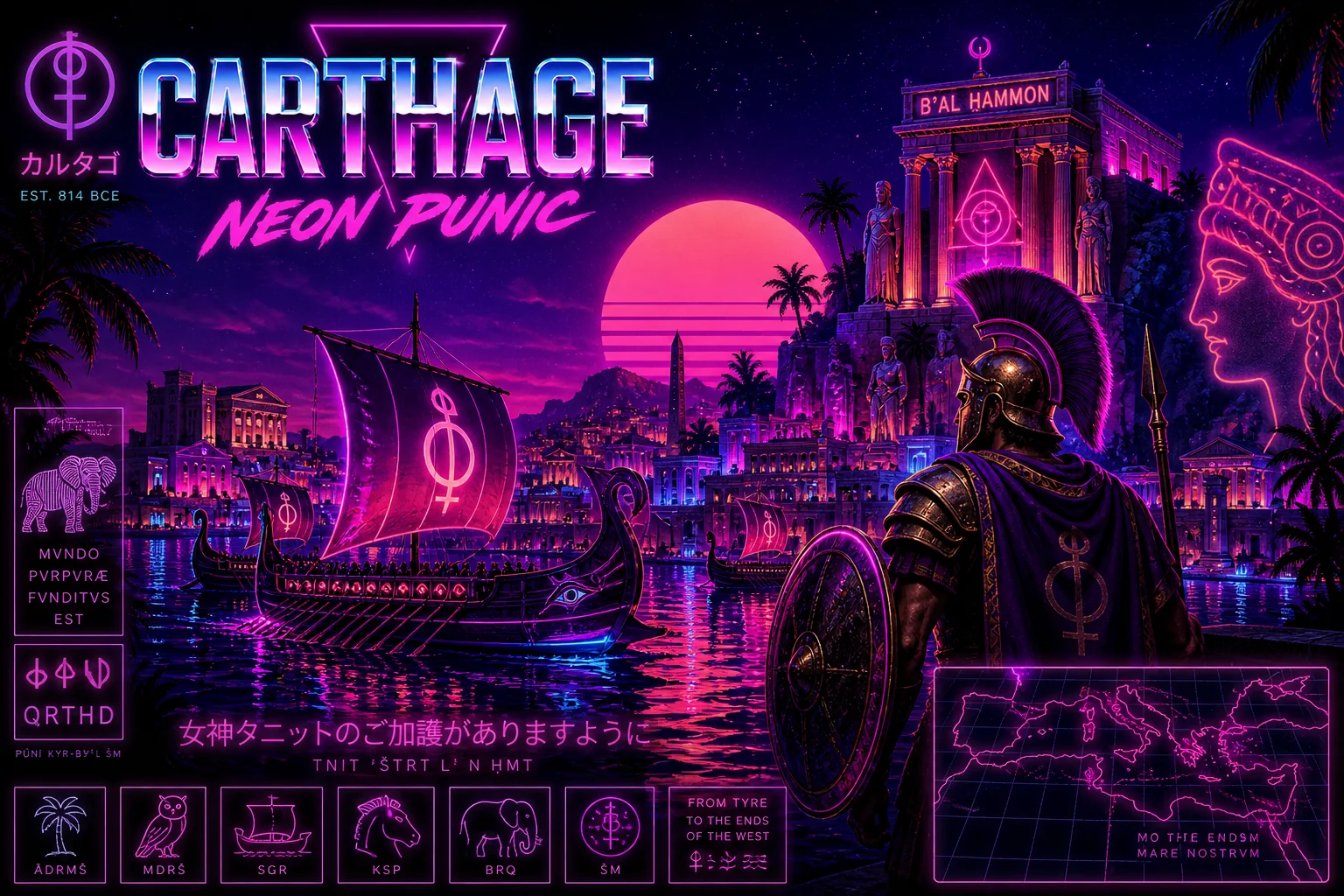 Neon Punic - If Carthage went SynthWave picture 1 of 1