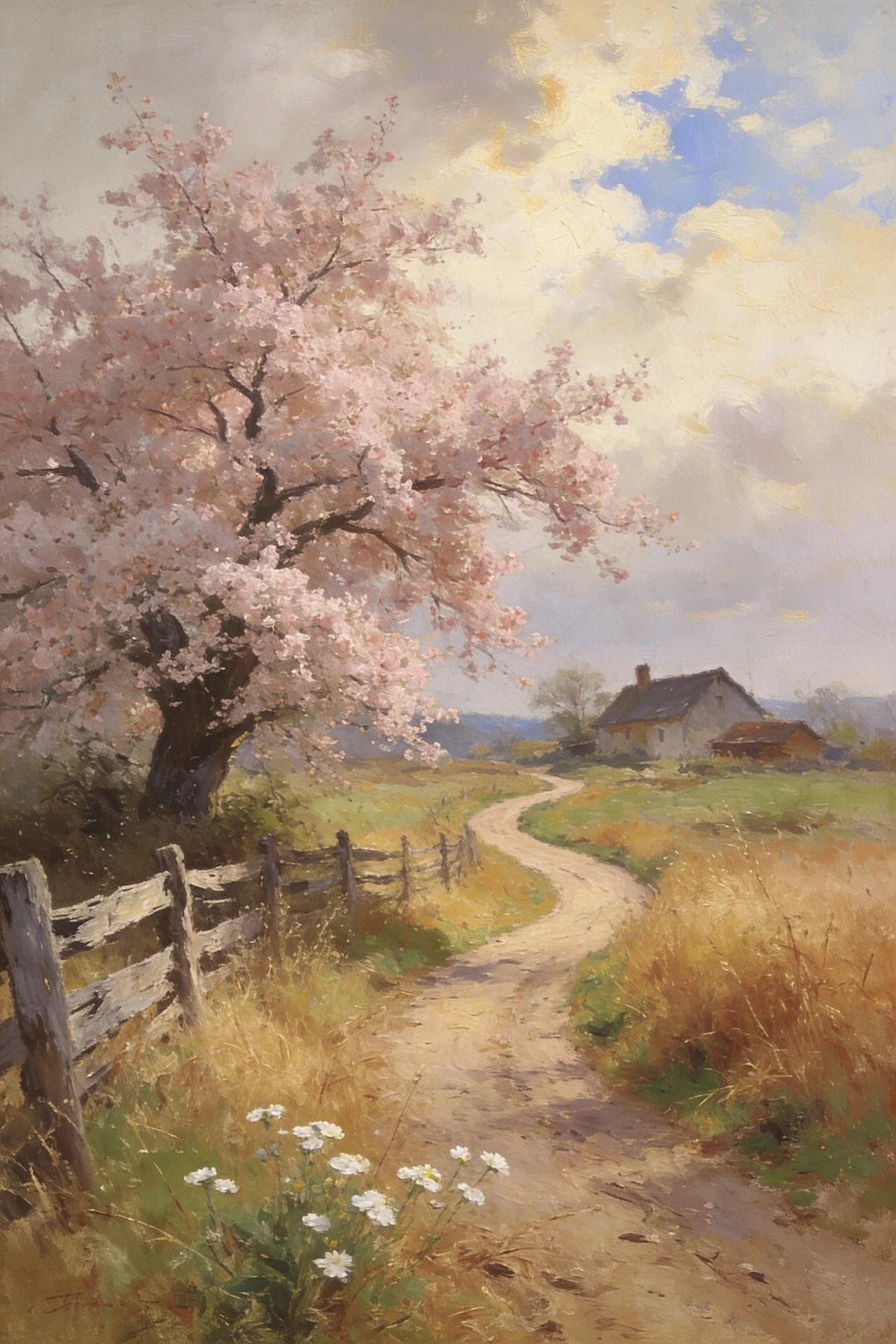Vintage Wall Art "Blossom Path" picture 1 of 1