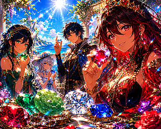 A piece that is based on reflective objects and light (Anime)'