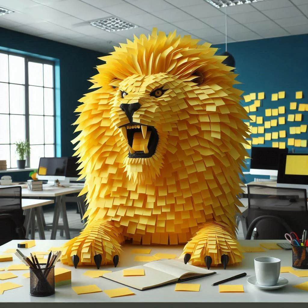 Sticky Note Lion picture 1 of 1