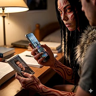 Guy Connecting With His Skinwalker Girl'