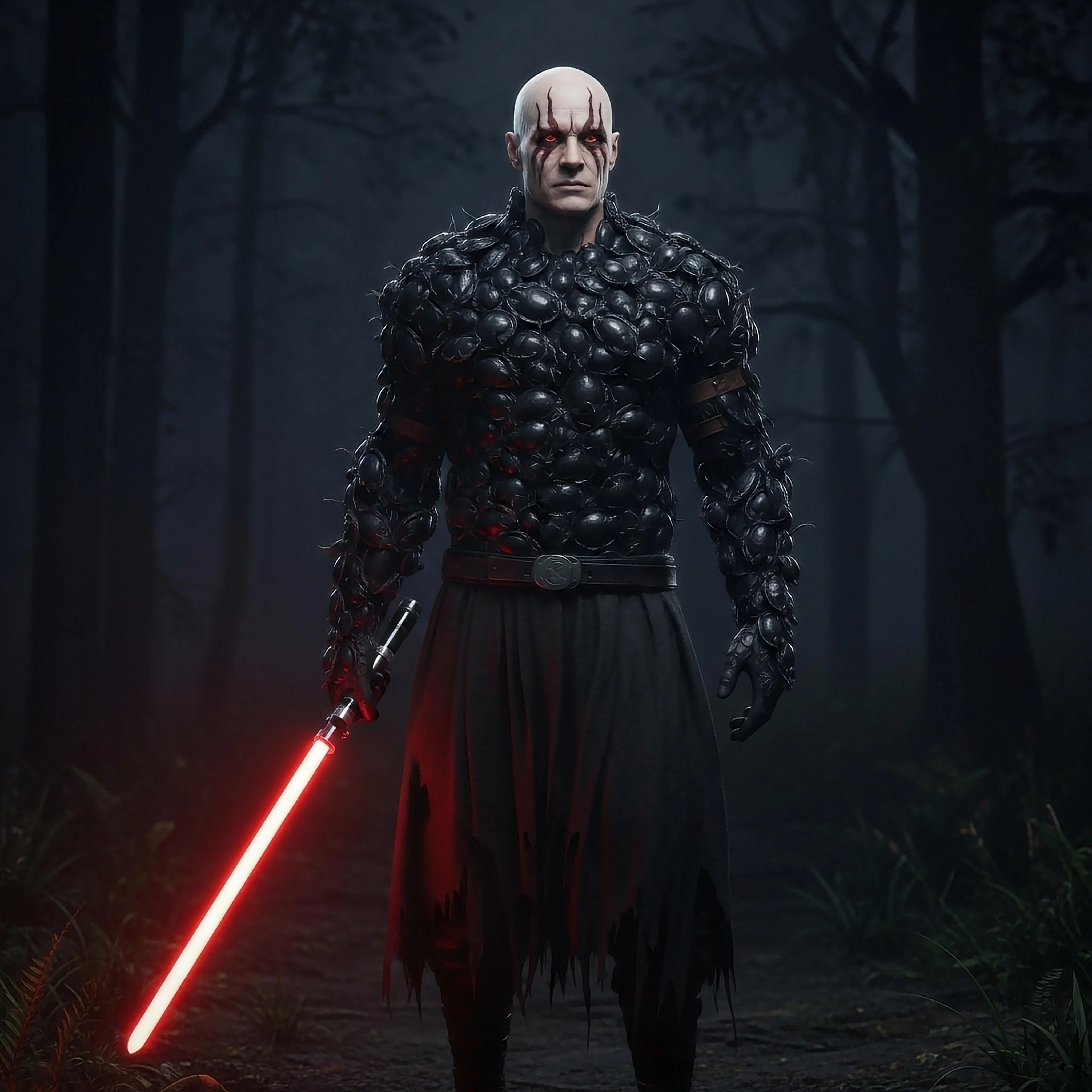 (Star Wars) After reading the Bane trilogy, I wasn't thrilled by the images I found of the book's Darth Bane and his Orbalisk Armor so I generated my own. picture 1 of 1