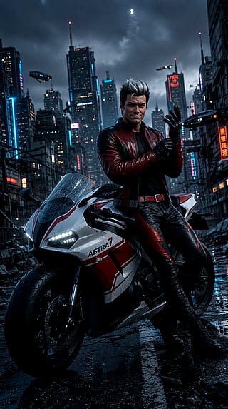 Futuristic rider'