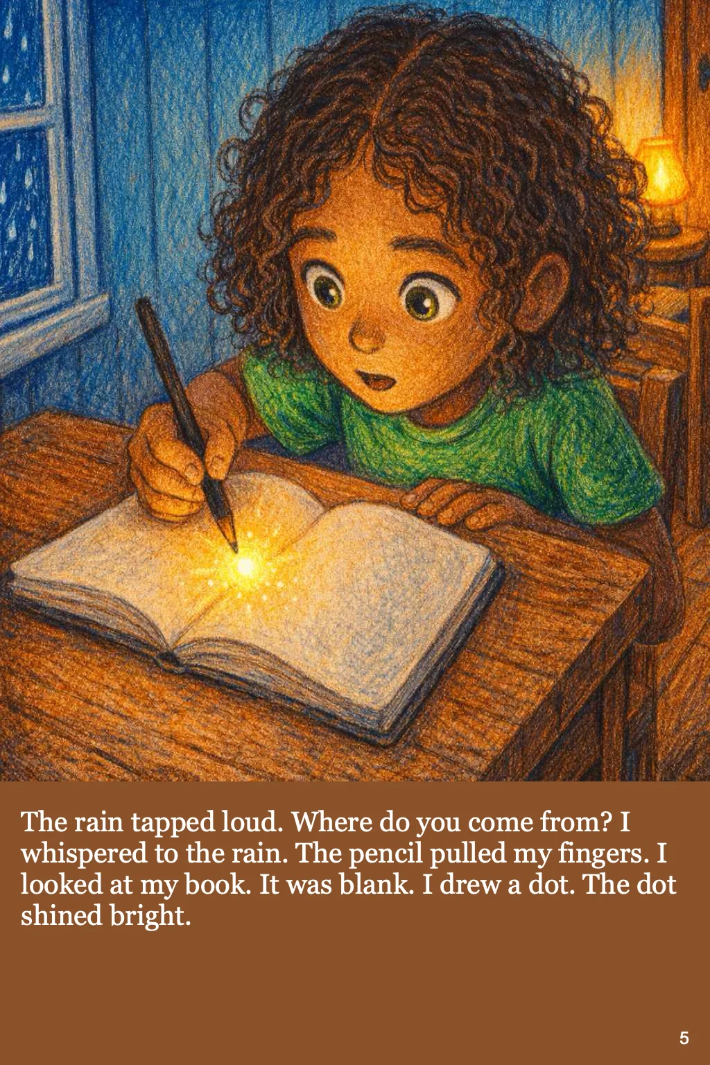 The Night I followed A Raindrop (Inspired by Harold and the Purple Crayon) picture 1 of 11