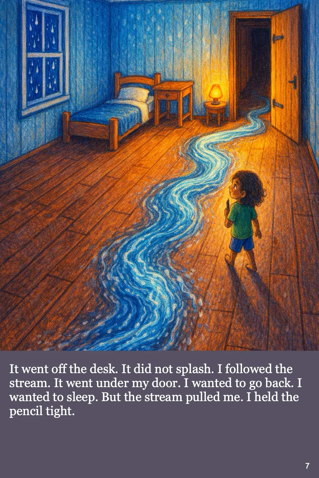 The Night I followed A Raindrop (Inspired by Harold and the Purple Crayon) picture 2 of 11