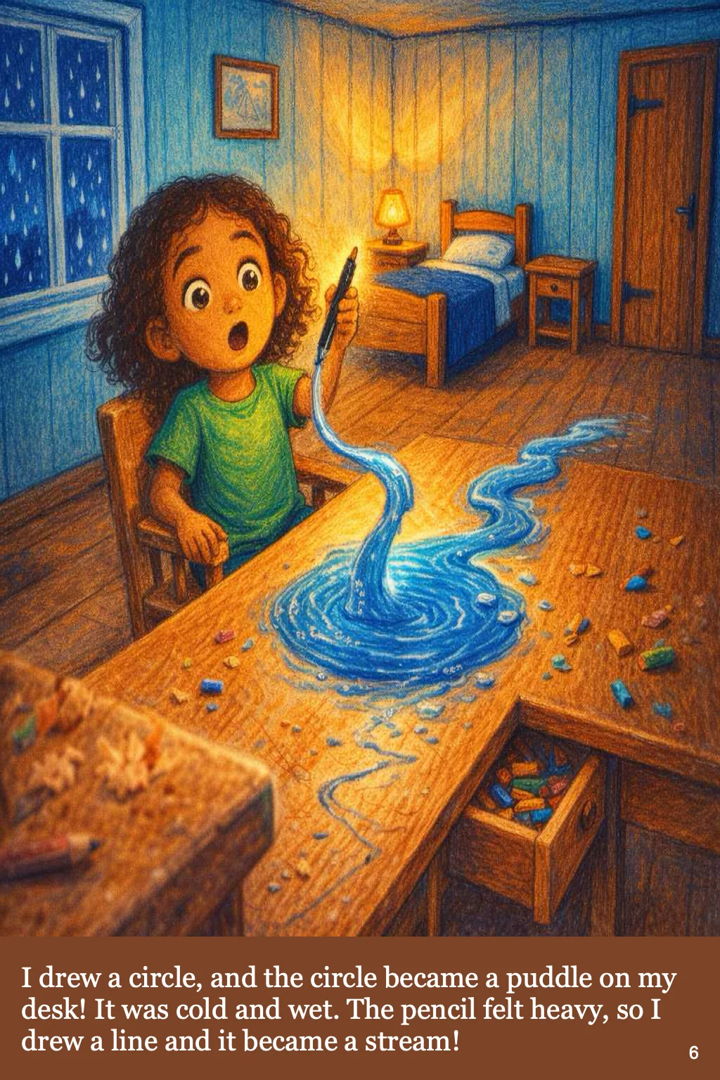 The Night I followed A Raindrop (Inspired by Harold and the Purple Crayon) picture 4 of 11