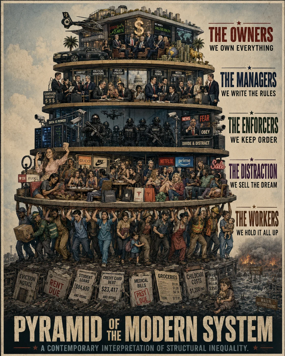 The MODERN Pyramid of the capitalistic system picture 1 of 1
