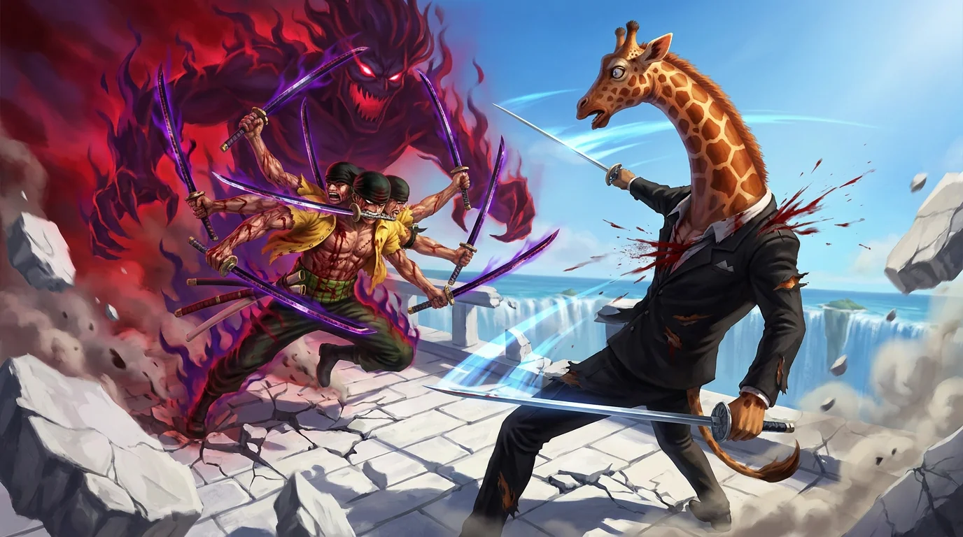 The Manifestation of a Demon: Zoro’s Asura vs. Kaku’s Sky-Slicing Giraffe picture 1 of 1