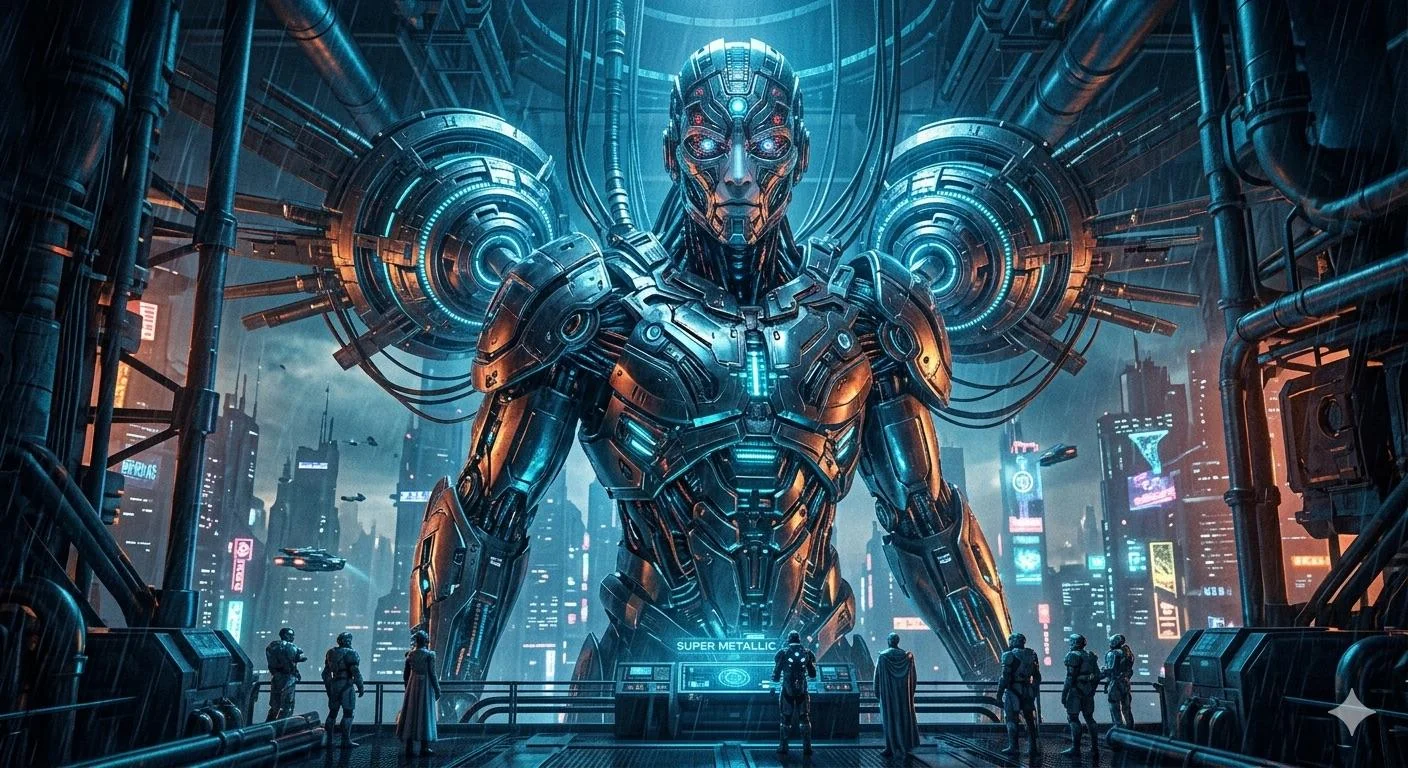 Super metallic Style (music) cyber deus ex machine cinematic shot epic picture 1 of 3