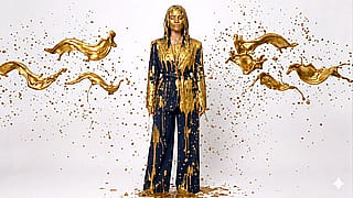 Splattered in 24K gold slime'