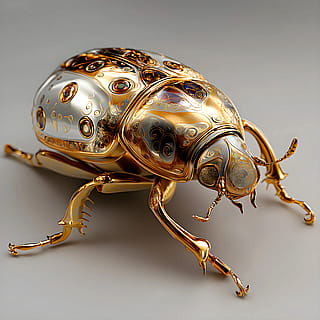 Mix of shiny beetles'