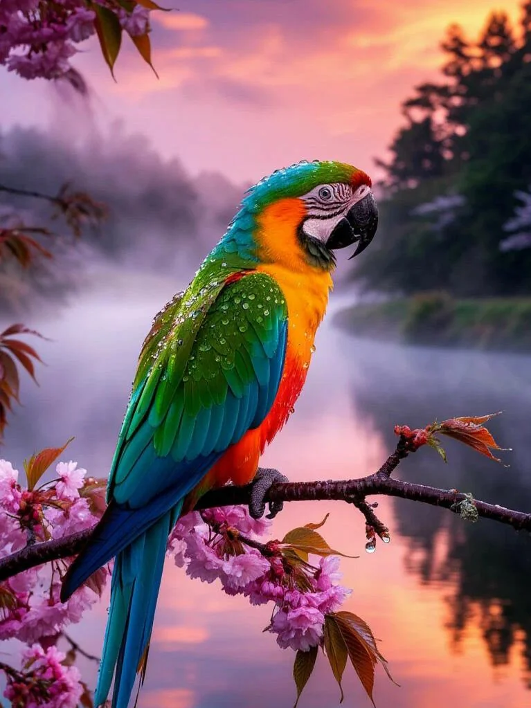 Raindrops on a Rainbow Wing 🦜 picture 1 of 1