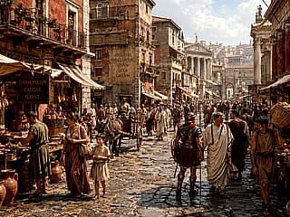 Busy street scenes of everyday life for ancient civilizations, many now lost to time'
