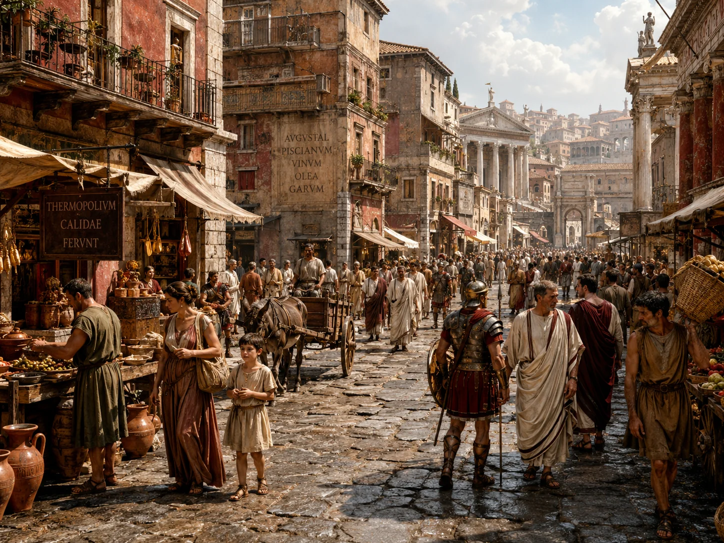 Busy street scenes of everyday life for ancient civilizations, many now lost to time picture 1 of 12