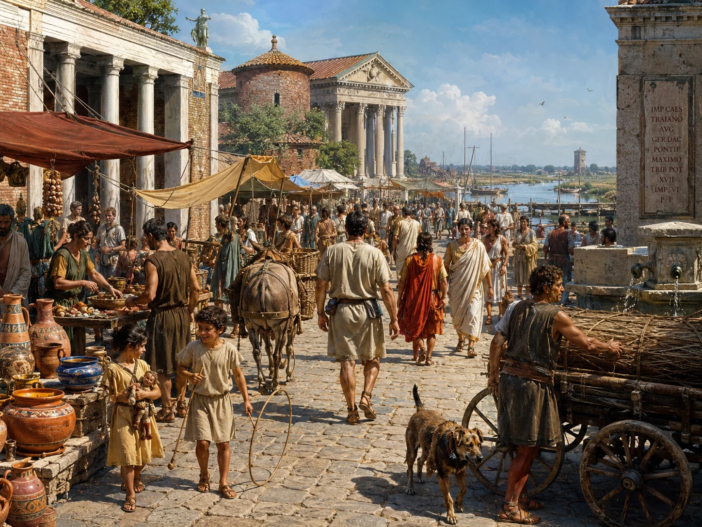 Busy street scenes of everyday life for ancient civilizations, many now lost to time picture 2 of 12