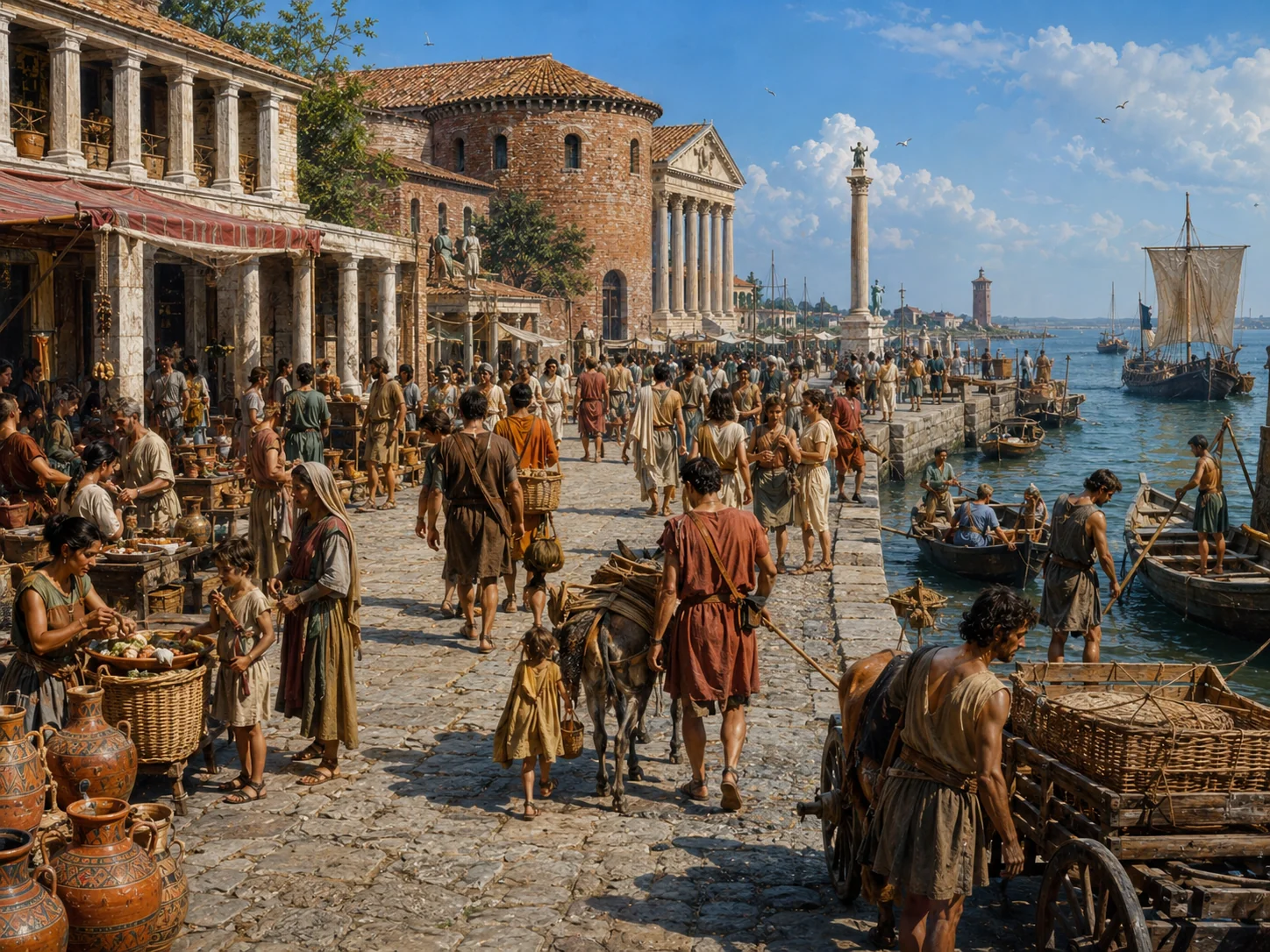 Busy street scenes of everyday life for ancient civilizations, many now lost to time picture 3 of 12