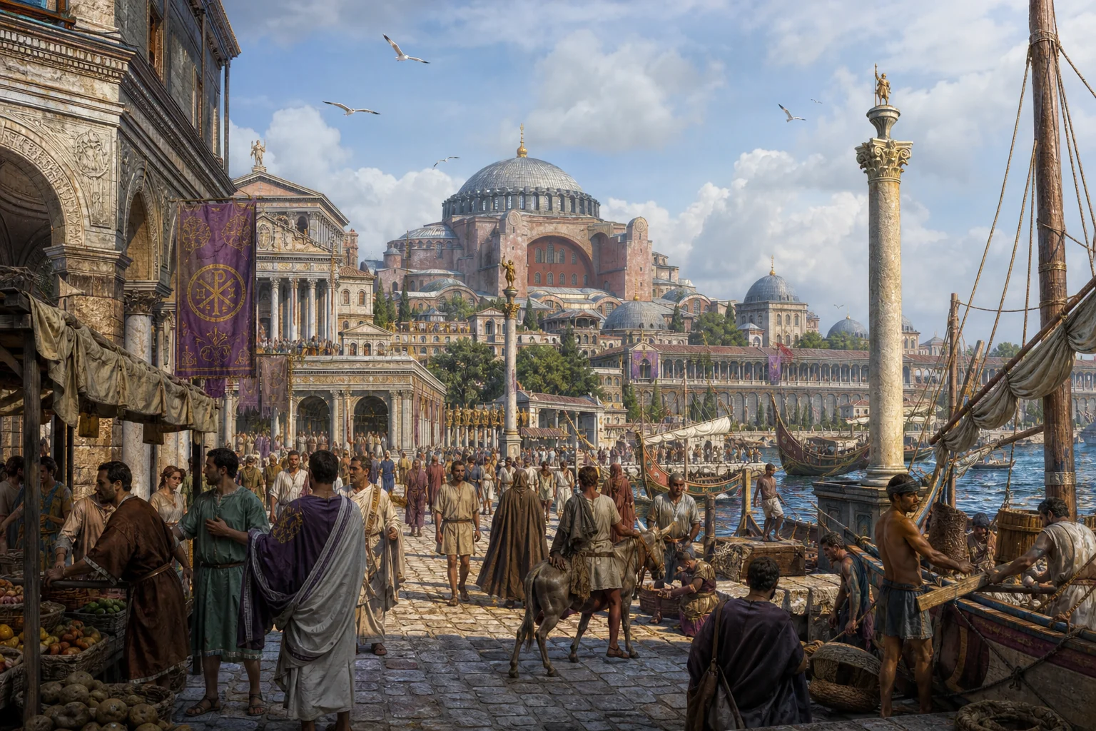 Busy street scenes of everyday life for ancient civilizations, many now lost to time picture 9 of 12